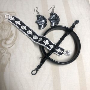 Earrings, and bracelets